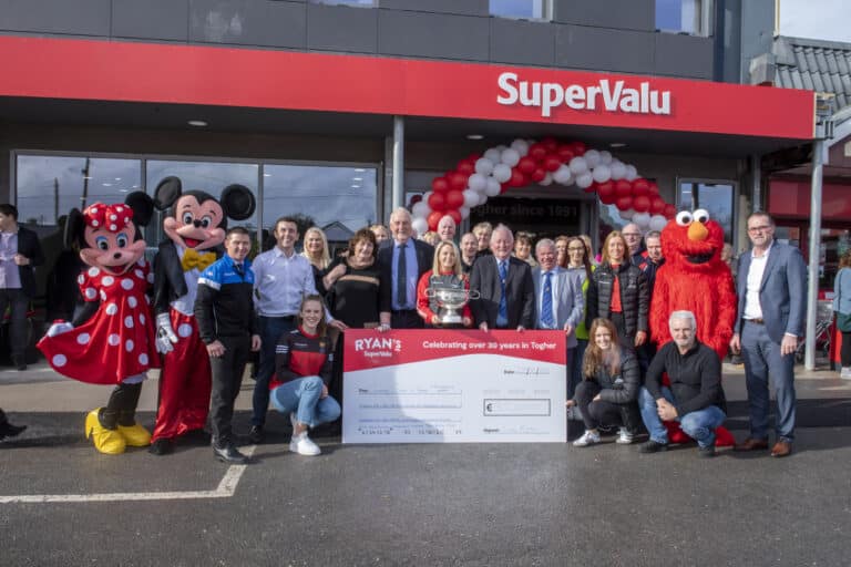 FREE PIC - NO REPRO FEE - Oct 27, 2023
Newly revamped Ryan's SuperValu in Togher relaunched after a €7.5 million investment. The state-of-the art store offers a more modern and spacious shopping experience, as well as a much anticipated new in-store café. Ryan’s SuperValu in Togher currently employs 85 people and the store revamp will create an additional 20 jobs in Togher and the surrounding areas.
Liam Ryan, owner of Ryan's SuperValu in Togher donated €32,000 to local voluntaray and sports groups to mark the relaunch of the Togher Supemarket. The store was first opened in 1991, 32 years ago.
Pic: Brian Lougheed
